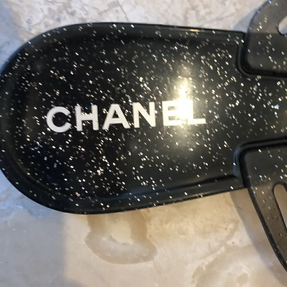 Chanel Camelia flip flop jelly sandal sz 40